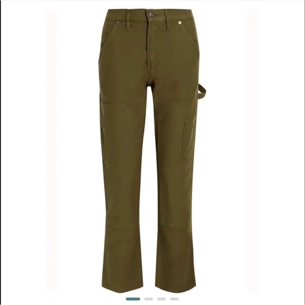 Frame Denim Le Slouch Olive Utility Pants